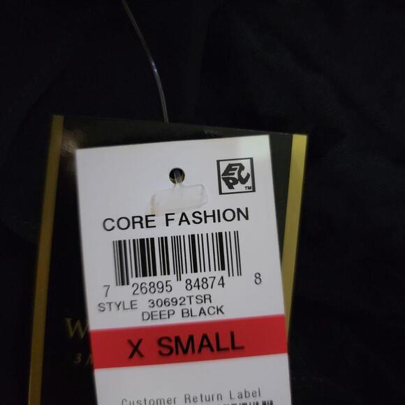 Thalia Sodi Convertible Off-The-Shoulder Top Deep Black XS - Picture 2 of 2